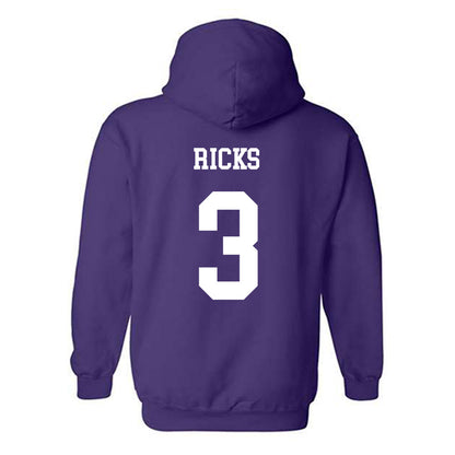JMU - NCAA Men's Basketball : Eddie Ricks - Vintage Dukes Hooded Sweatshirt-1