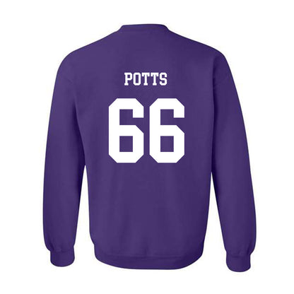 JMU - NCAA Football : Cole Potts - Vintage Dukes Crewneck Sweatshirt-1