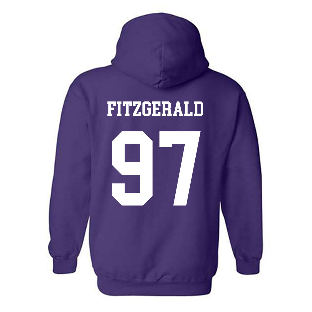 JMU - NCAA Football : Christopher Fitzgerald - Vintage Dukes Hooded Sweatshirt-1