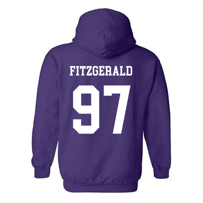 JMU - NCAA Football : Christopher Fitzgerald - Vintage Dukes Hooded Sweatshirt-1