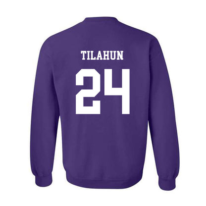 JMU - NCAA Men's Soccer : Henok Tilahun - Vintage Dukes Crewneck Sweatshirt-1