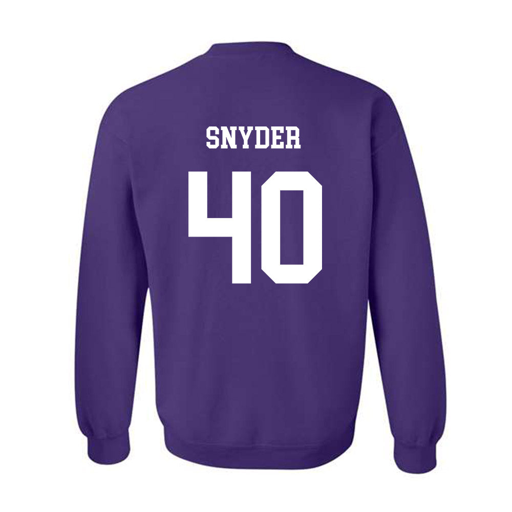 JMU - NCAA Football : Jackson Snyder - Vintage Dukes Crewneck Sweatshirt-1