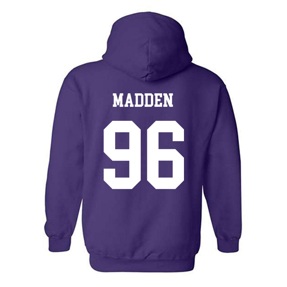 JMU - NCAA Football : Connor Madden - Vintage Dukes Hooded Sweatshirt-1