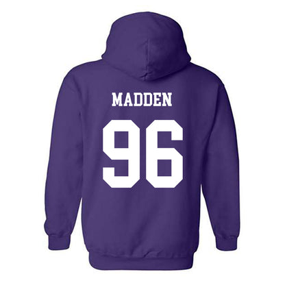JMU - NCAA Football : Connor Madden - Vintage Dukes Hooded Sweatshirt-1