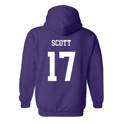 JMU - NCAA Football : Michael Scott - Vintage Dukes Hooded Sweatshirt-1