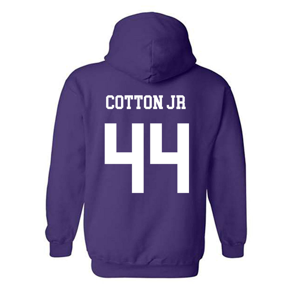 JMU - NCAA Football : DJ Cotton Jr - Vintage Dukes Hooded Sweatshirt-1