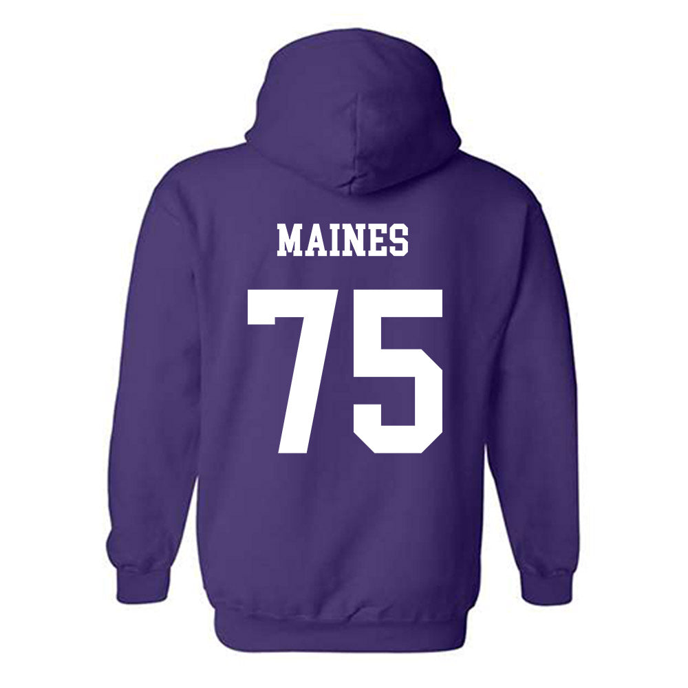 JMU - NCAA Football : Wyatt Maines - Vintage Dukes Hooded Sweatshirt-1