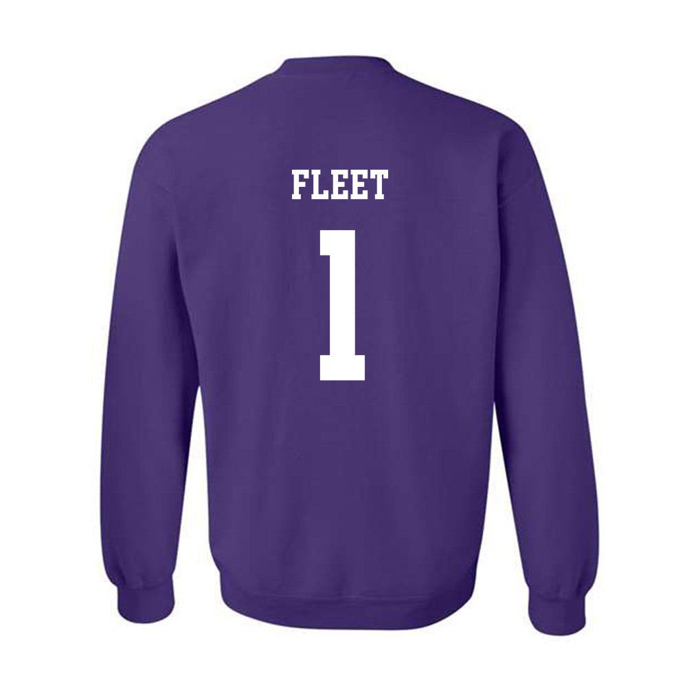 JMU - NCAA Softball : Kirsten Fleet - Vintage Dukes Crewneck Sweatshirt-1