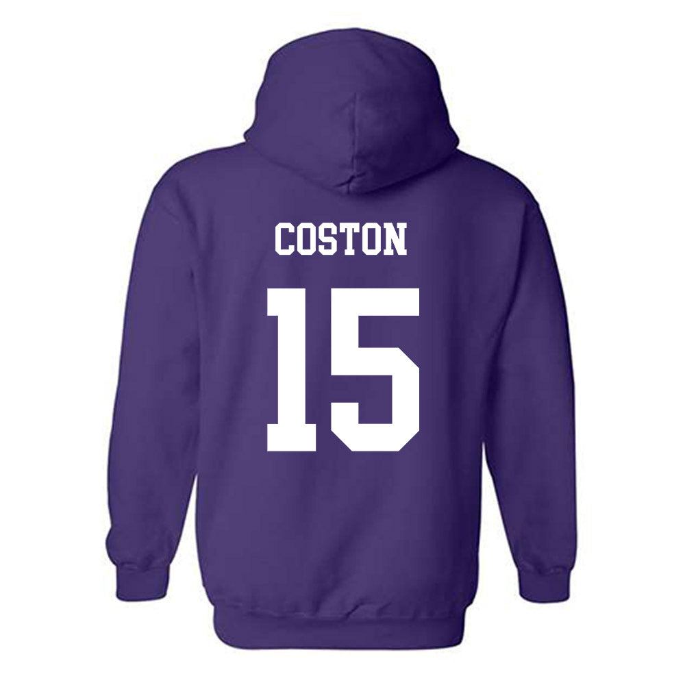 JMU - NCAA Women's Soccer : Bailey Coston - Vintage Dukes Hooded Sweatshirt-1