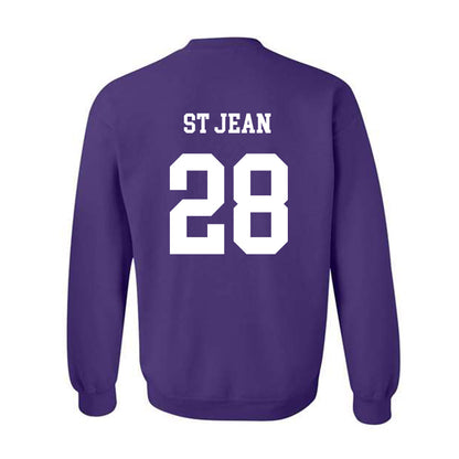 JMU - NCAA Softball : Lisey St Jean - Vintage Dukes Crewneck Sweatshirt-1