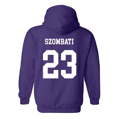 JMU - NCAA Women's Soccer : Kata Szombati - Vintage Dukes Hooded Sweatshirt-1