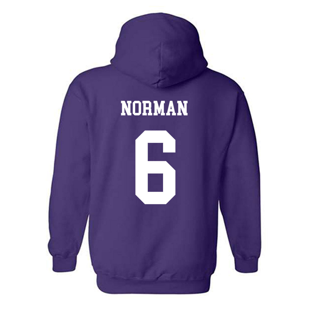 JMU - NCAA Women's Volleyball : Addie Norman - Vintage Dukes Hooded Sweatshirt-1