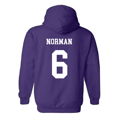 JMU - NCAA Women's Volleyball : Addie Norman - Vintage Dukes Hooded Sweatshirt-1