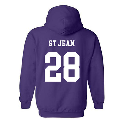 JMU - NCAA Softball : Lisey St Jean - Vintage Dukes Hooded Sweatshirt-1