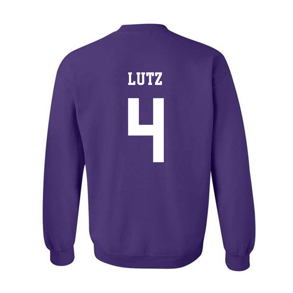 JMU - NCAA Baseball : Tyler Lutz - Vintage Dukes Crewneck Sweatshirt-1