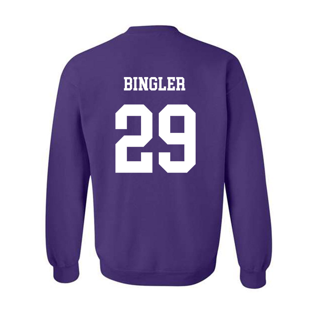 JMU - NCAA Baseball : Alex Bingler - Vintage Dukes Crewneck Sweatshirt-1