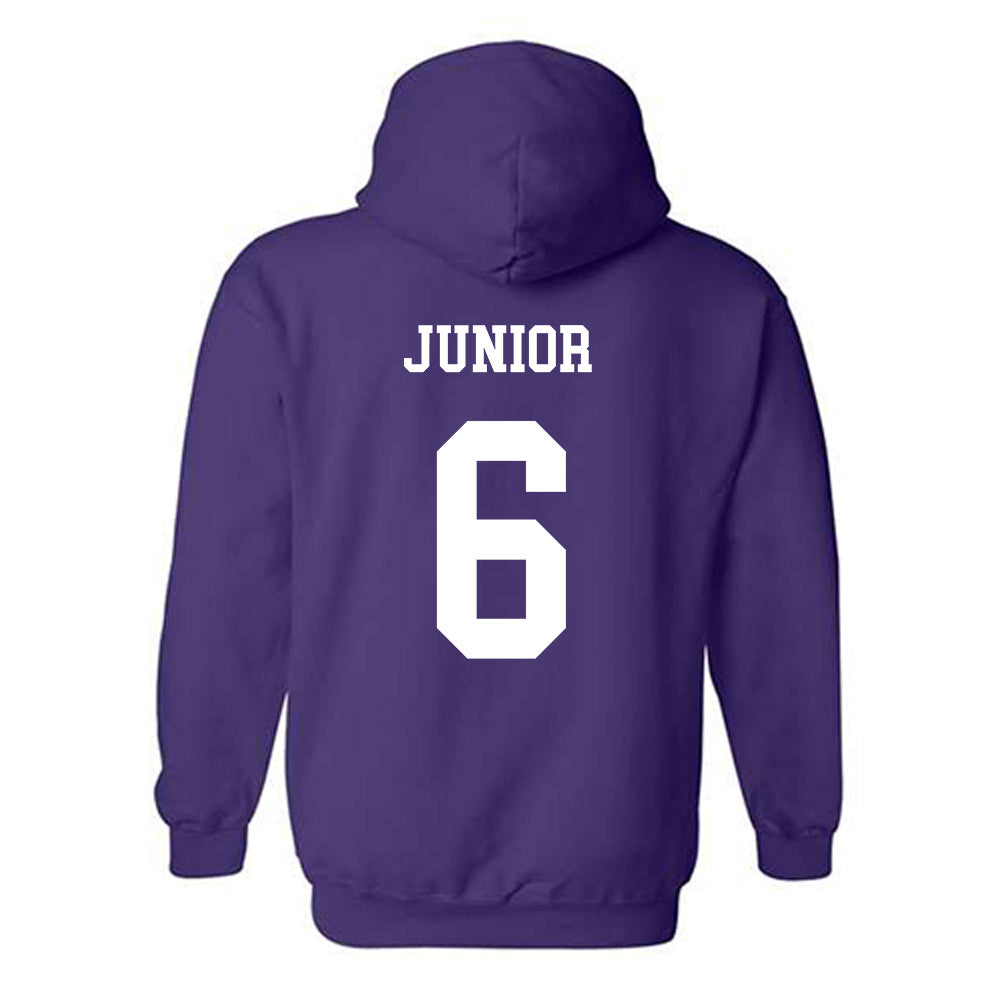 JMU - NCAA Men's Soccer : Florentino Junior - Vintage Dukes Hooded Sweatshirt-1
