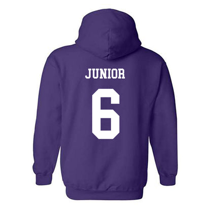 JMU - NCAA Men's Soccer : Florentino Junior - Vintage Dukes Hooded Sweatshirt-1