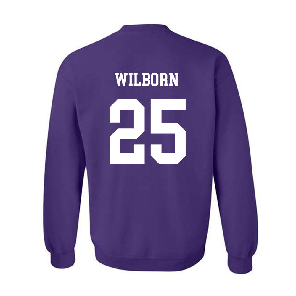 JMU - NCAA Men's Basketball : Eli Wilborn - Vintage Dukes Crewneck Sweatshirt-1