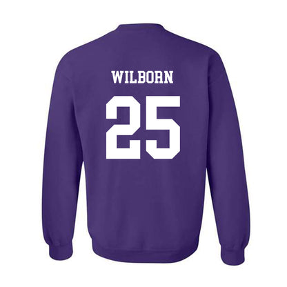 JMU - NCAA Men's Basketball : Eli Wilborn - Vintage Dukes Crewneck Sweatshirt-1