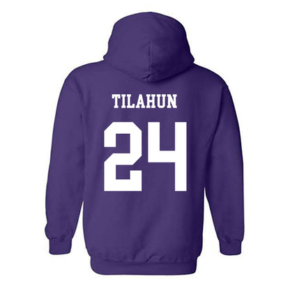 JMU - NCAA Men's Soccer : Henok Tilahun - Vintage Dukes Hooded Sweatshirt-1
