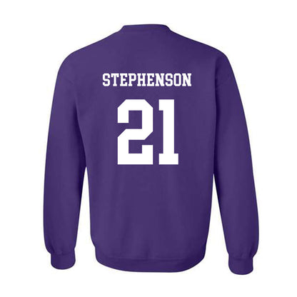 JMU - NCAA Women's Basketball : Zakiya Stephenson - Vintage Dukes Crewneck Sweatshirt-1