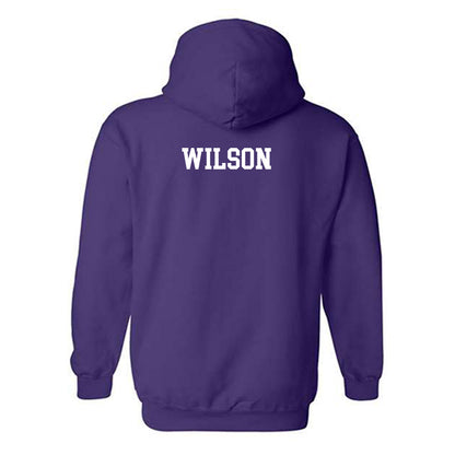 JMU - NCAA Women's Track & Field : Kadence Wilson - Vintage Dukes Hooded Sweatshirt-1