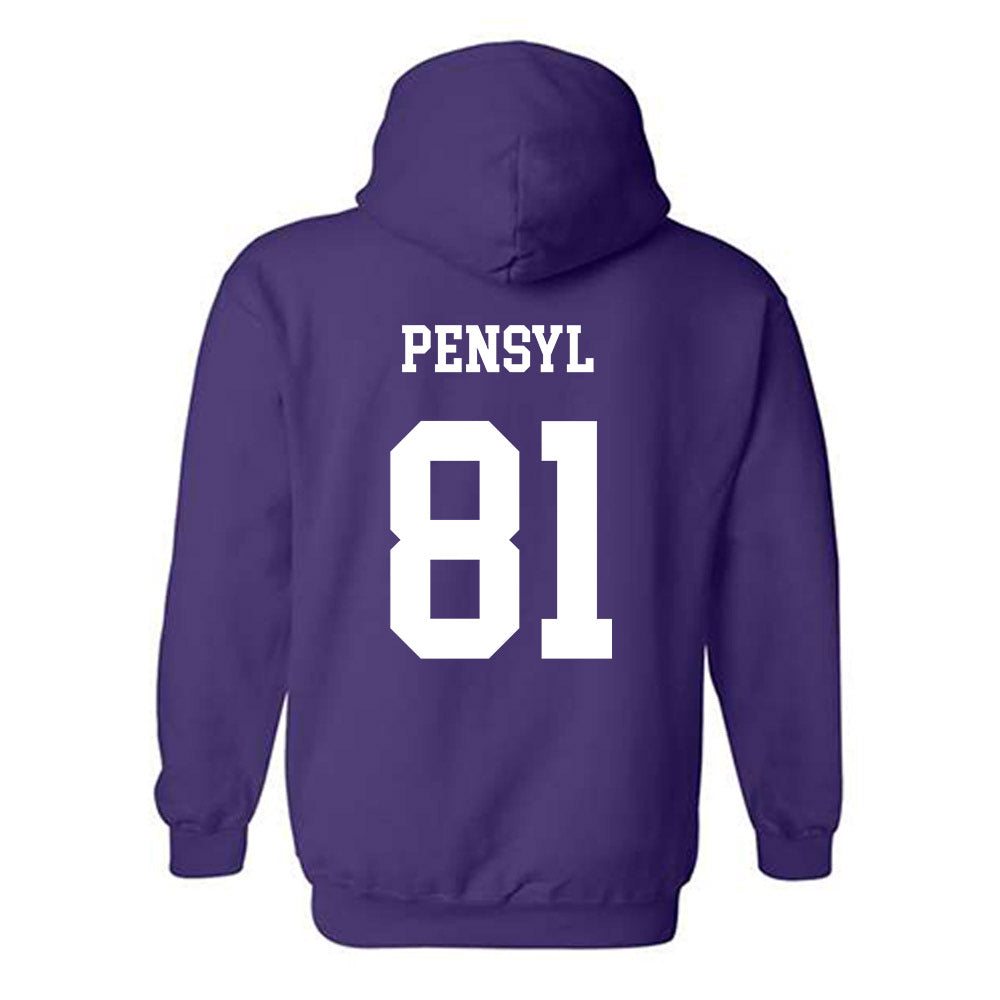JMU - NCAA Football : Chase Pensyl - Vintage Dukes Hooded Sweatshirt-1