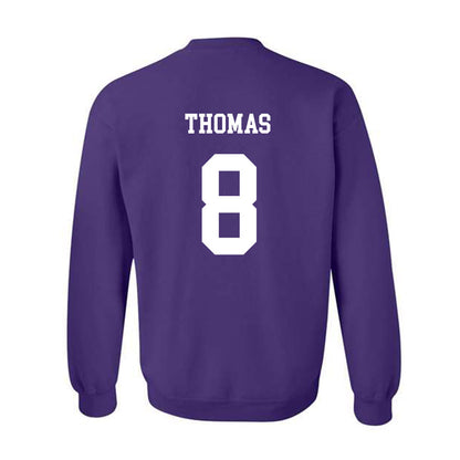 JMU - NCAA Football : Amar Thomas - Vintage Dukes Crewneck Sweatshirt-1
