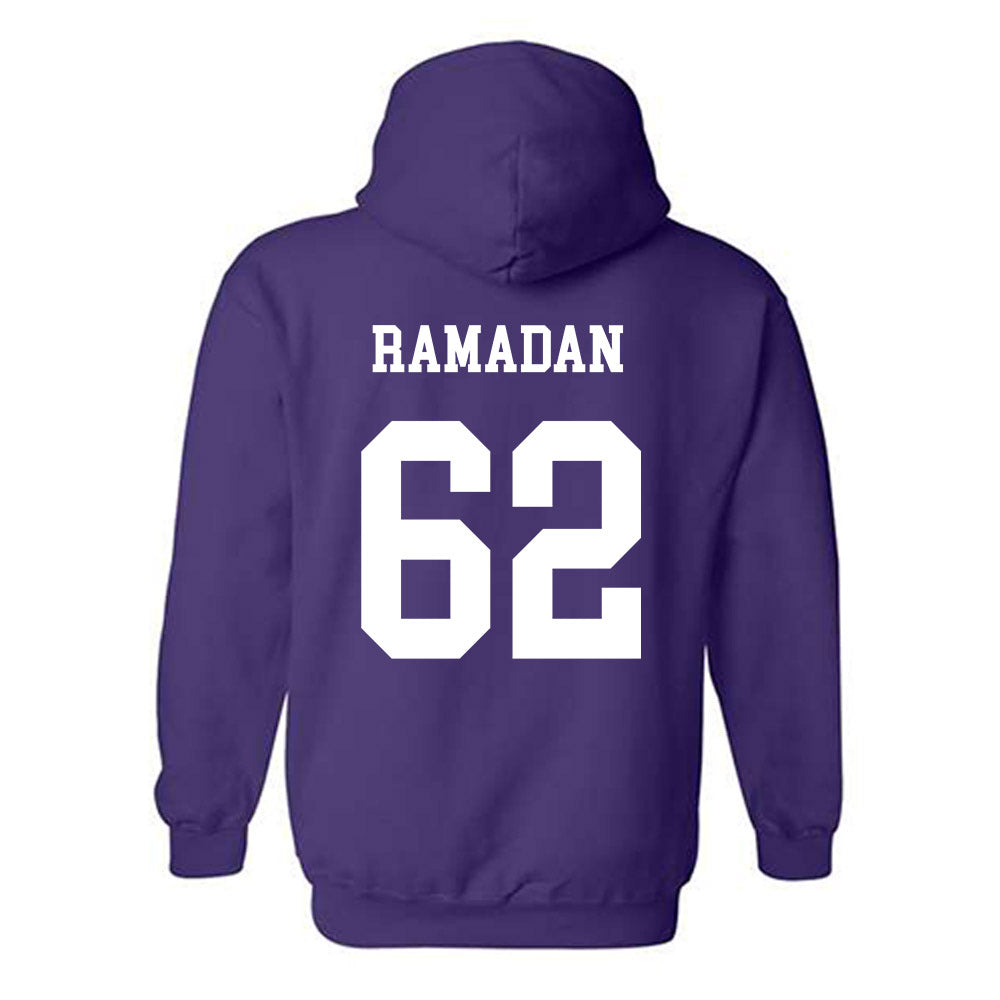 JMU - NCAA Football : Ibraheem Ramadan - Vintage Dukes Hooded Sweatshirt-1