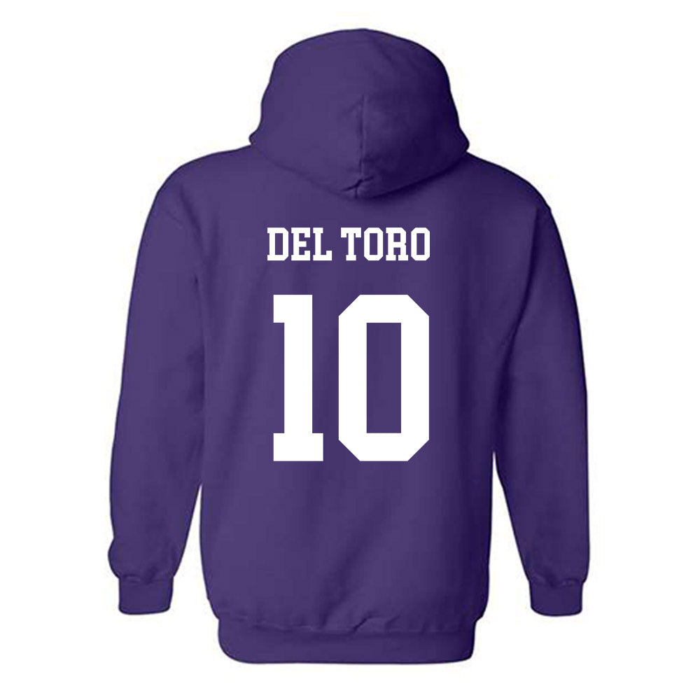 JMU - NCAA Women's Soccer : Olivia Del Toro - Vintage Dukes Hooded Sweatshirt-1