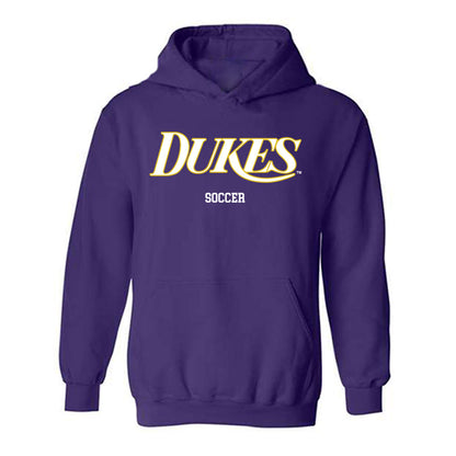 JMU - NCAA Men's Soccer : jeffrey aguilar - Vintage Dukes Hooded Sweatshirt-0