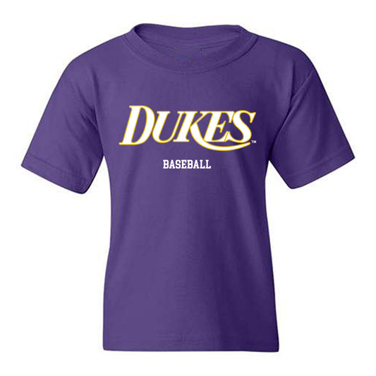 JMU - NCAA Baseball : Conner Worth - Vintage Dukes Youth T-Shirt-0