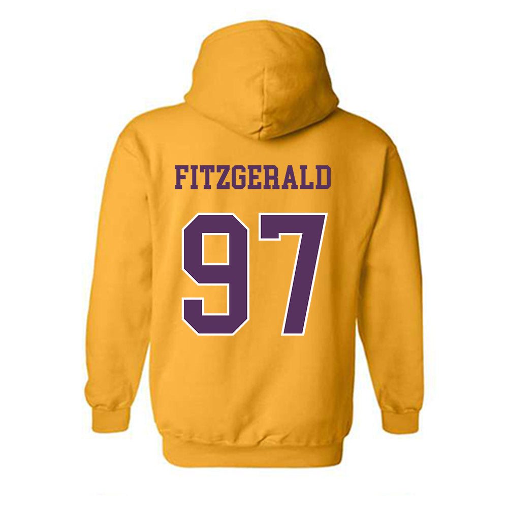 JMU - NCAA Football : Christopher Fitzgerald - Vintage Dukes Hooded Sweatshirt-1