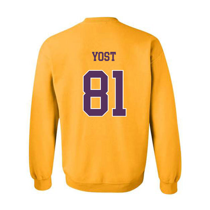 JMU - NCAA Football : Sue Yost - Vintage Dukes Crewneck Sweatshirt-1