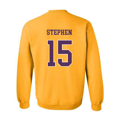 JMU - NCAA Men's Basketball : Joshua Stephen - Vintage Dukes Crewneck Sweatshirt-1