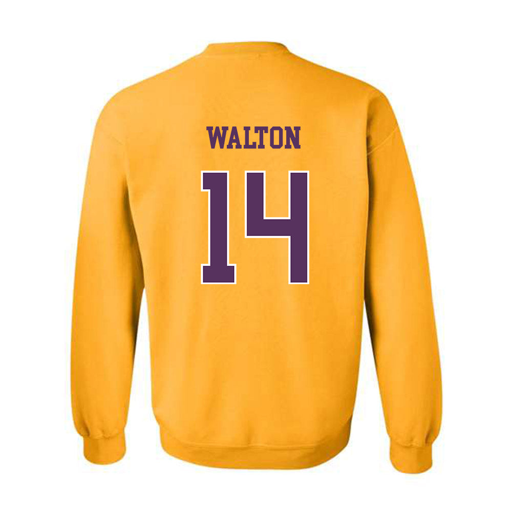 JMU - NCAA Women's Basketball : Regina Walton - Vintage Dukes Crewneck Sweatshirt-1