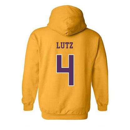 JMU - NCAA Baseball : Tyler Lutz - Vintage Dukes Hooded Sweatshirt-1