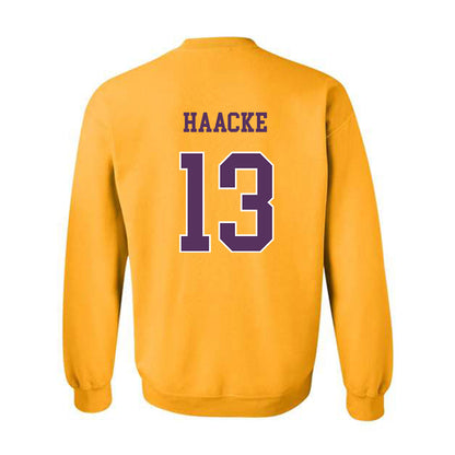 JMU - NCAA Baseball : Will Haacke - Vintage Dukes Crewneck Sweatshirt-1