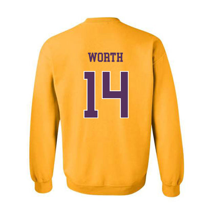 JMU - NCAA Baseball : Conner Worth - Vintage Dukes Crewneck Sweatshirt-1