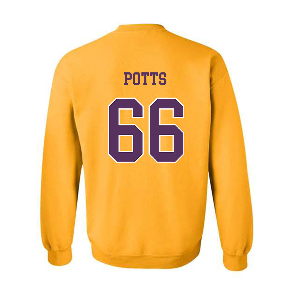 JMU - NCAA Football : Cole Potts - Vintage Dukes Crewneck Sweatshirt-1