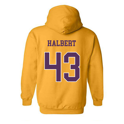 JMU - NCAA Football : Miles Halbert - Vintage Dukes Hooded Sweatshirt-1