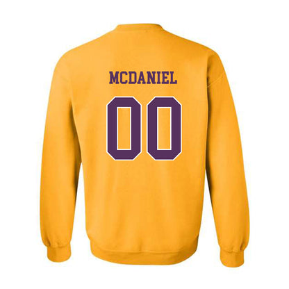 JMU - NCAA Women's Basketball : Peyton McDaniel - Vintage Dukes Crewneck Sweatshirt-1