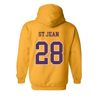 JMU - NCAA Softball : Lisey St Jean - Vintage Dukes Hooded Sweatshirt-1