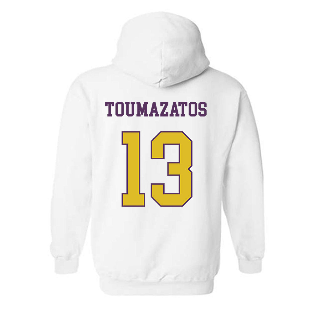 JMU - NCAA Women's Volleyball : Ana Toumazatos - Vintage Dukes Hooded Sweatshirt-1