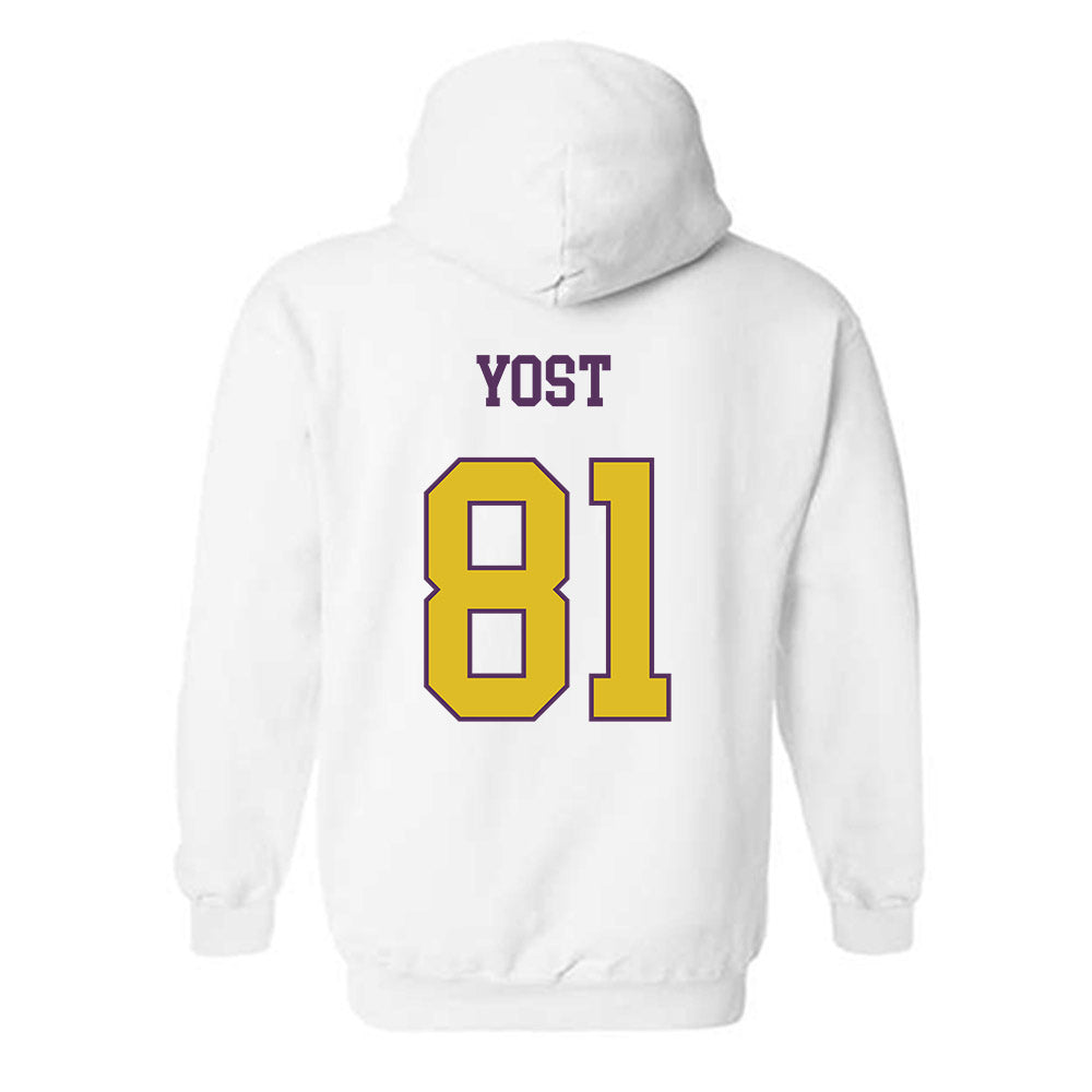 JMU - NCAA Football : Sue Yost - Vintage Dukes Hooded Sweatshirt-1