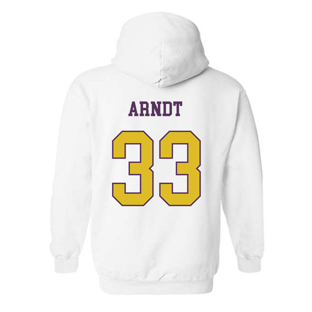 JMU - NCAA Women's Soccer : Aleigha Arndt - Vintage Dukes Hooded Sweatshirt-1