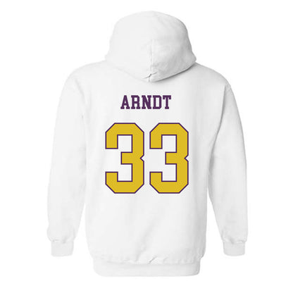 JMU - NCAA Women's Soccer : Aleigha Arndt - Vintage Dukes Hooded Sweatshirt-1
