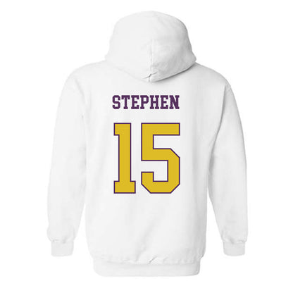 JMU - NCAA Men's Basketball : Joshua Stephen - Vintage Dukes Hooded Sweatshirt-1