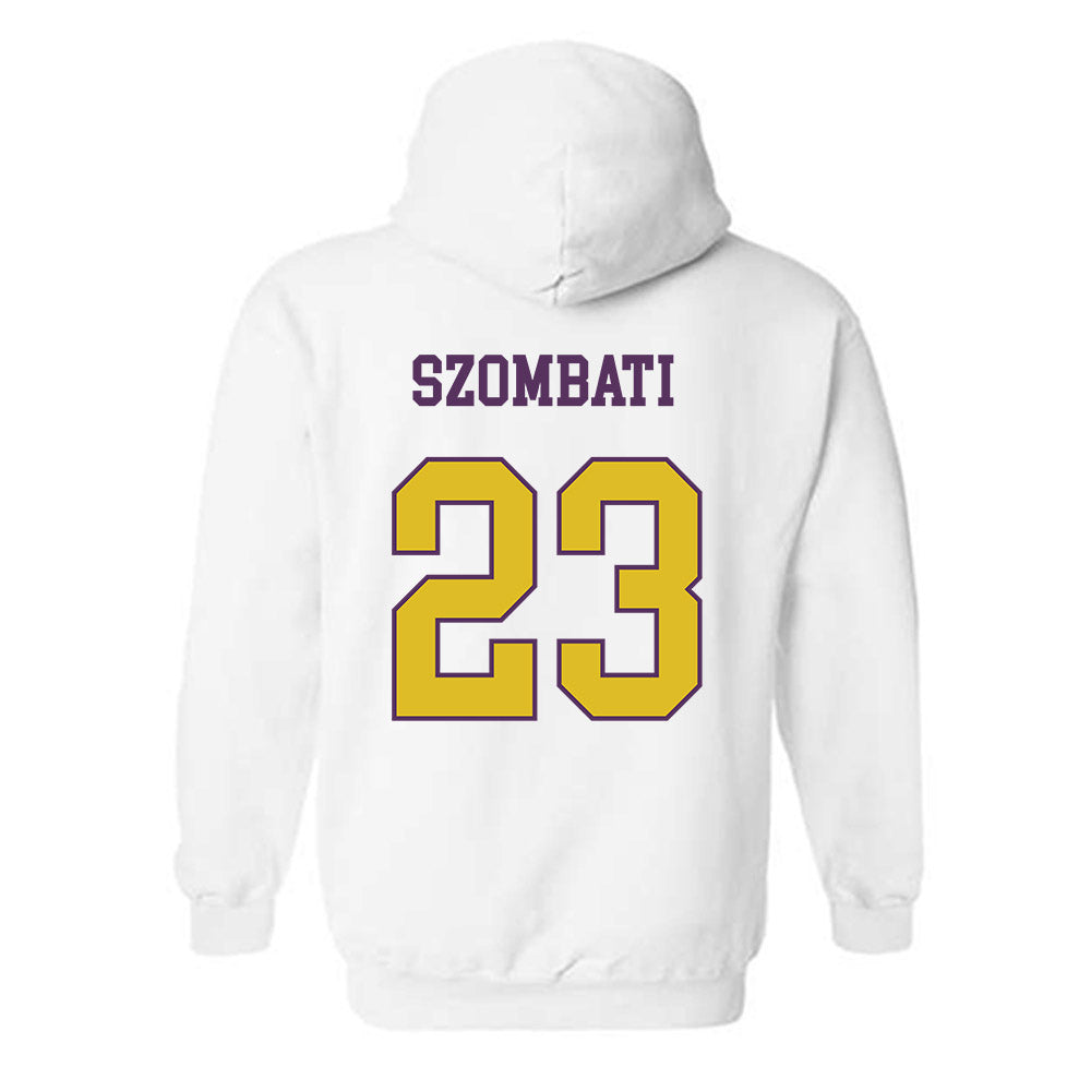 JMU - NCAA Women's Soccer : Kata Szombati - Vintage Dukes Hooded Sweatshirt-1